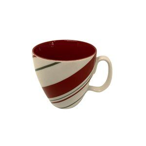 Starbucks Christmas Coffee Mug Cup Tea Ribbon Candy Cane 8 ounces Holiday